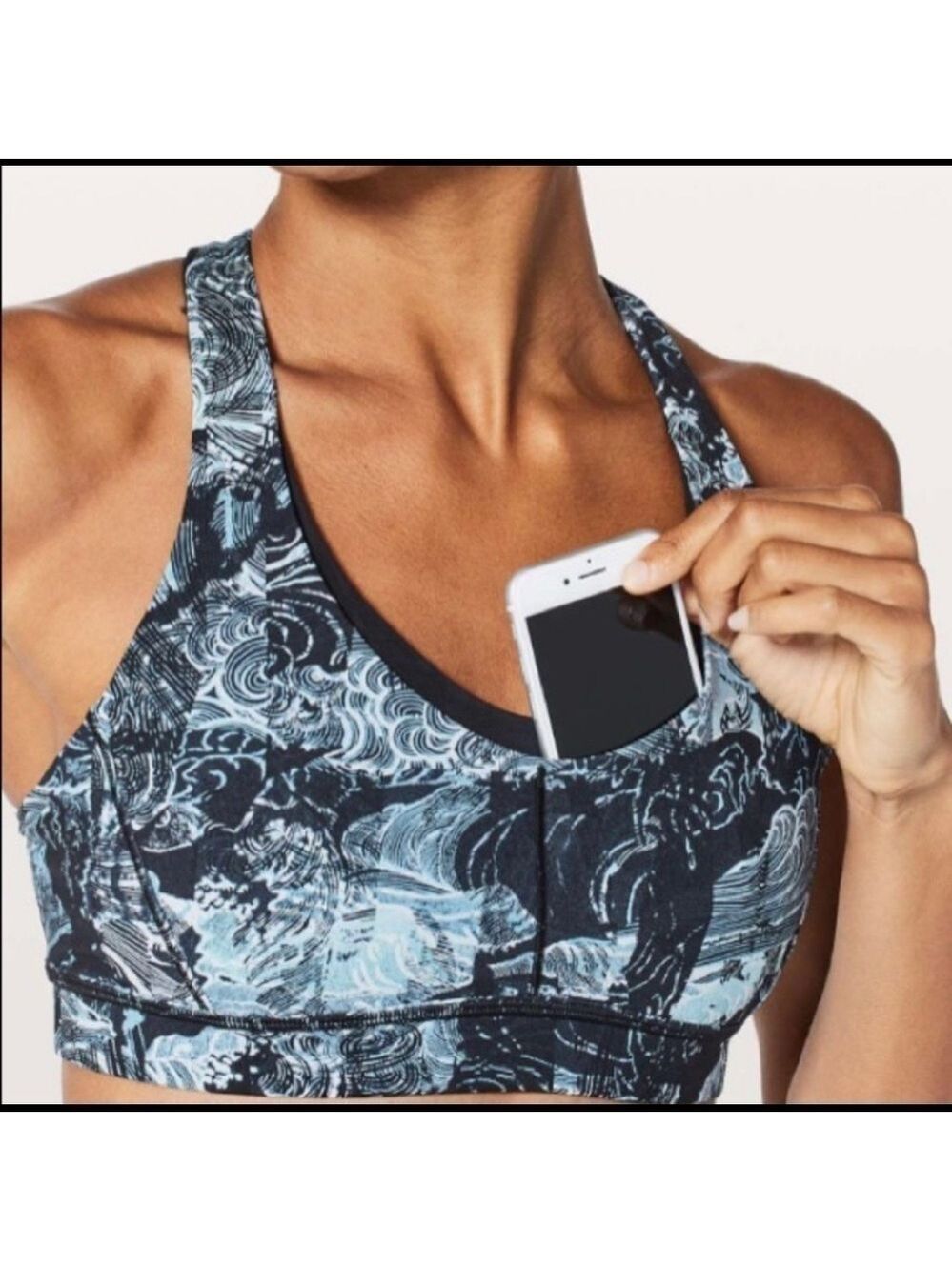 Lululemon Stash N Run Bra Eternal Wave Size 4